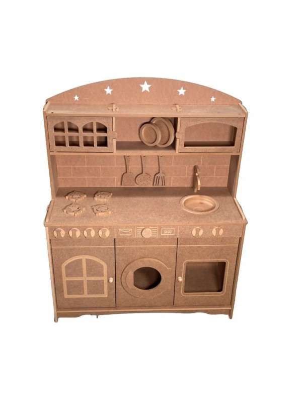 Ahşap Ahşap Mdf Eğitici Çocuk Mutfak Seti